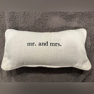 Mr. and Mrs. Decorative Pillow